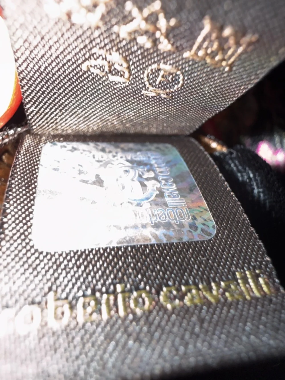 Exquisite Vintage Roberto Cavalli Velvet Scarf- Holographic Authenticated - Picture 7 of 10